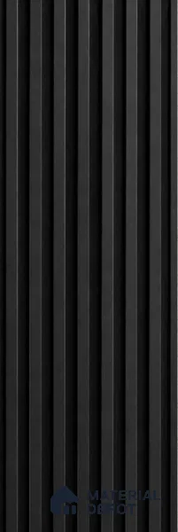 Black Plain Colour Look WPC Louver/Panel | 9.5 ft x 6.5 inch | 17 - mm | PN 08076