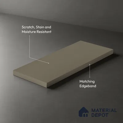 LM 01355 Beige 8 ft x 4 ft Super Matte Finish Decorative Laminate - 1 mm  | Suitable for Living Room, Kitchen, Office