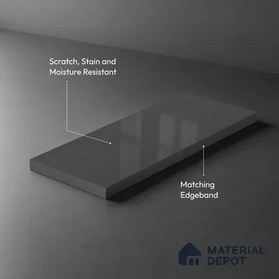 LM 01360 8 ft x 4 ft High Gloss Finish Decorative Laminate - 1 mm  | Suitable for Living Room, Kitchen, Office