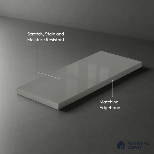 LM 01361 8 ft x 4 ft High Gloss Finish Decorative Laminate - 1 mm  | Suitable for Living Room, Kitchen, Office