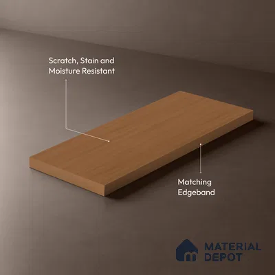 Wooden Look LM 01368 Blast Cedar Yoko 8 ft x 4 ft Texture Finish Decorative Laminate - 1 mm  | Suitable for TV Unit, Wardrobe, Kitchen Cabinets