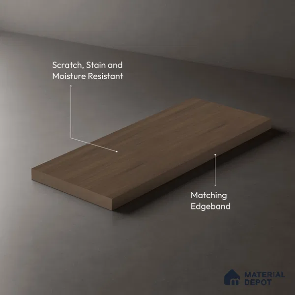 Wooden Look LM 01386 Espresso Charm 8 ft x 4 ft Texture Finish Decorative Laminate - 1 mm  | Suitable for TV Unit, Wardrobe, Kitchen Cabinets