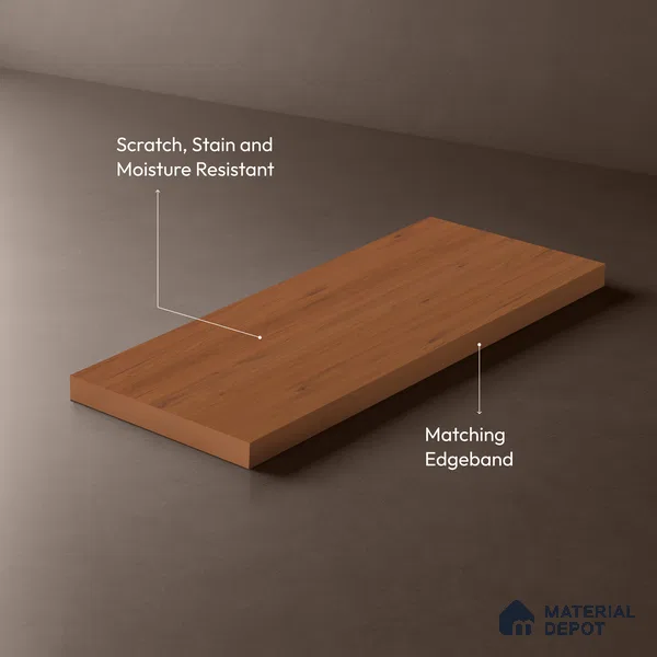 Wooden Look LM 01391 Cocoa Charm 8 ft x 4 ft Texture Finish Decorative Laminate - 1 mm  | Suitable for TV Unit, Wardrobe, Kitchen Cabinets
