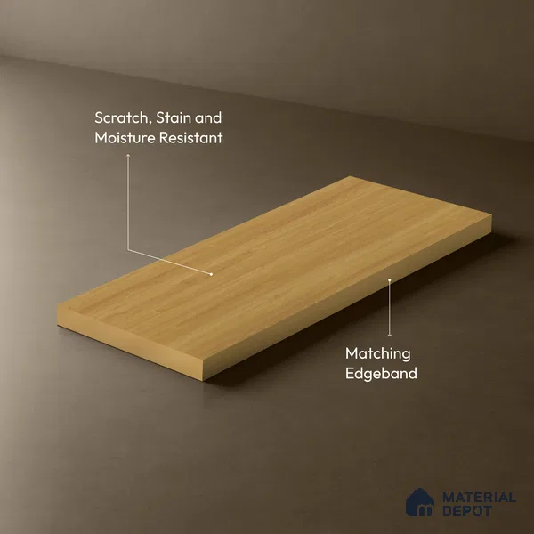 Wooden Look LM 01427 Zen Ease 8 ft x 4 ft Texture Finish Decorative Laminate - 1 mm  | Suitable for TV Unit, Wardrobe, Kitchen Cabinets