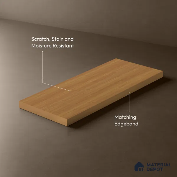 Wooden Look LM 01428 Cedar Ease 8 ft x 4 ft Texture Finish Decorative Laminate - 1 mm  | Suitable for TV Unit, Wardrobe, Kitchen Cabinets