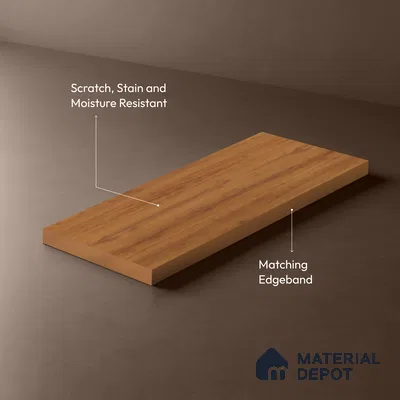 Wooden Look LM 01429 Ripple Wood 8 ft x 4 ft Texture Finish Decorative Laminate - 1 mm  | Suitable for TV Unit, Wardrobe, Kitchen Cabinets