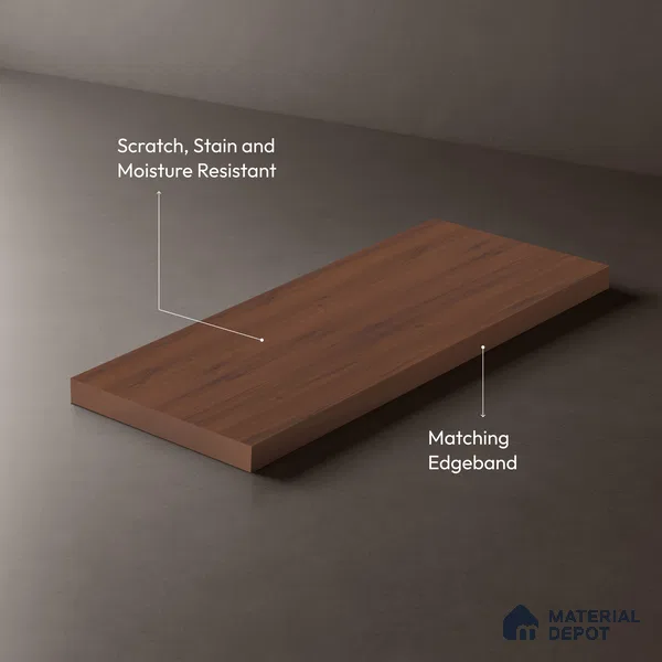 Wooden Look LM 01431 Rustic Bark 8 ft x 4 ft Texture Finish Decorative Laminate - 1 mm | Suitable for TV Unit, Wardrobe, Kitchen Cabinets