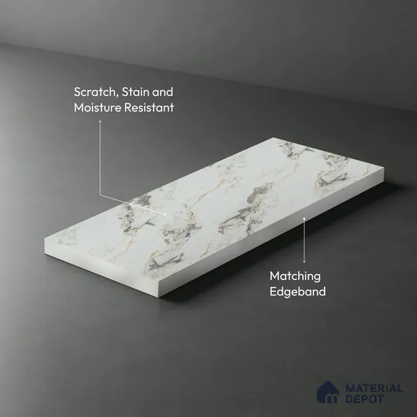 LM 01438 Carve Craft 8 ft x 4 ft Super Matte Finish Decorative Laminate - 1 mm | Suitable for TV Unit, Wardrobe, Kitchen Cabinets