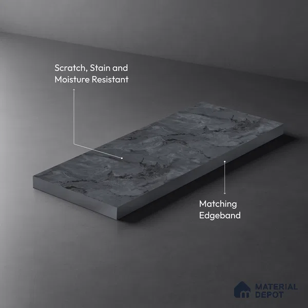 LM 01442 Slat Silk 8 ft x 4 ft Super Matte Finish Decorative Laminate - 1 mm | Suitable for TV Unit, Wardrobe, Kitchen Cabinets
