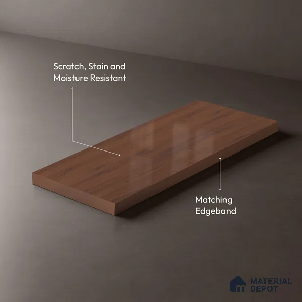 Wooden Look LM 01469 Rustic Bark 8 ft x 4 ft High Gloss Finish Decorative Laminate - 1 mm | Suitable for TV Unit, Wardrobe, Kitchen Cabinets