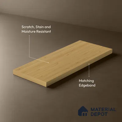 Wooden Look LM 01489 Earthy Elite 8 ft x 4 ft Suede Finish Decorative Laminate - 1 mm  | Suitable for TV Unit, Wardrobe, Kitchen Cabinets