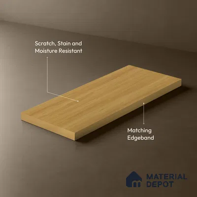Wooden Look LM 01494 Zen Ease 8 ft x 4 ft Suede Finish Decorative Laminate - 1 mm  | Suitable for TV Unit, Wardrobe, Kitchen Cabinets