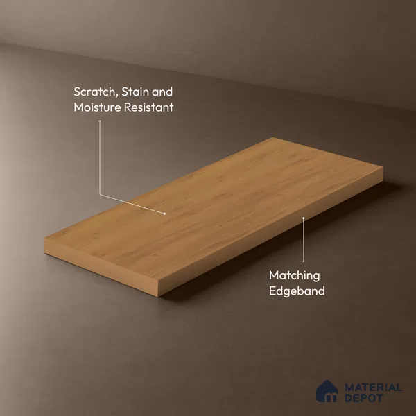 Wooden Look LM 01498 Urban Blend 8 ft x 4 ft Suede Finish Decorative Laminate - 1 mm  | Suitable for TV Unit, Wardrobe, Kitchen Cabinets