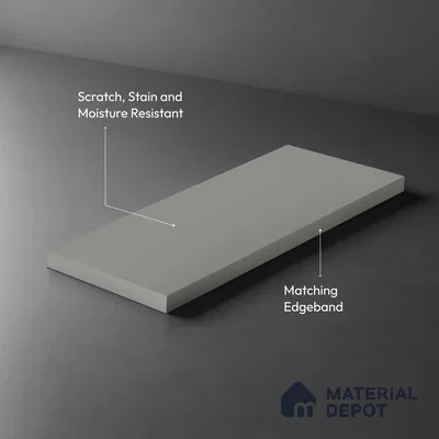 LM 01504 Light Grey 8 ft x 4 ft Suede Finish Decorative Laminate - 1 mm  | Suitable for Living Room, Kitchen, Office