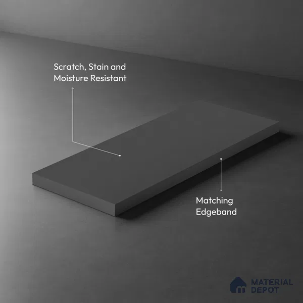 LM 01506 Pearl Grey 8 ft x 4 ft Suede Finish Decorative Laminate - 1 mm  | Suitable for Living Room, Kitchen, Office