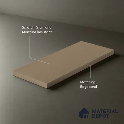 LM 01510 Moon Stone 8 ft x 4 ft Suede Finish Decorative Laminate - 1 mm  | Suitable for Living Room, Kitchen, Office