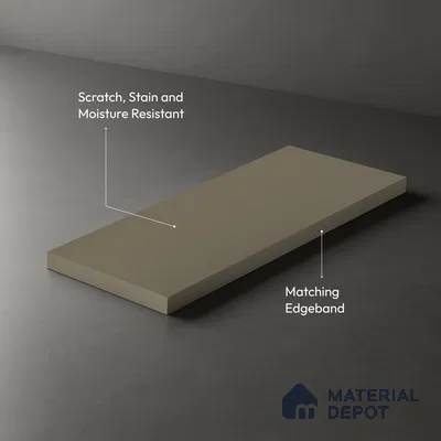 LM 01511 Beige 8 ft x 4 ft Suede Finish Decorative Laminate - 1 mm  | Suitable for Living Room, Kitchen, Office