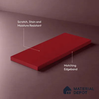 LM 01516 Tangerine 8 ft x 4 ft Suede Finish Decorative Laminate - 1 mm  | Suitable for Living Room, Kitchen, Office