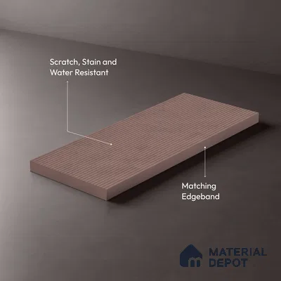 Brown Cement Look LM 18809 8 ft x 4 ft Texture Finish Decorative Laminate - 1 mm | Suitable for TV Unit, Wardrobe, Kitchen Cabinets