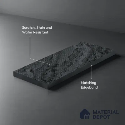 Grey Marble Look LM 18815 8 ft x 4 ft Texture Finish Decorative Laminate - 1 mm | Suitable for TV Unit, Wardrobe, Kitchen Cabinets