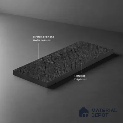Marble Look LM 19183 Haemus Marble 8 ft x 4 ft Texture Finish Decorative Laminate - 1 mm | Suitable for TV Unit, Wardrobe, Kitchen Cabinets
