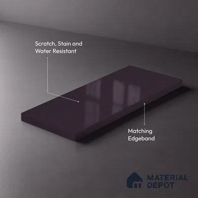 Metallic Look LM 19192 Metallic Purple 8 ft x 4 ft Glossy Finish Decorative Laminate - 1 mm | Suitable for TV Unit, Wardrobe, Kitchen Cabinets