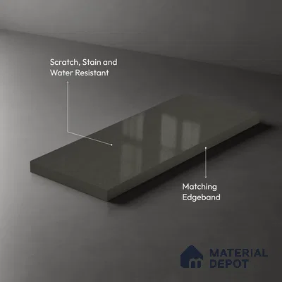 Metallic Look LM 19198 Metallic Seal 8 ft x 4 ft Glossy Finish Decorative Laminate - 1 mm | Suitable for TV Unit, Wardrobe, Kitchen Cabinets