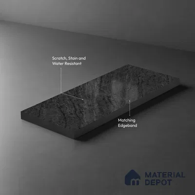 Marble Look LM 19200 Haemus Marble 8 ft x 4 ft Glossy Finish Decorative Laminate - 1 mm | Suitable for TV Unit, Wardrobe, Kitchen Cabinets