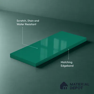 Solid Colors Look LM 19211 Turquoise 8 ft x 4 ft Glossy Finish Decorative Laminate - 1 mm | Suitable for Living Room, Kitchen, Office