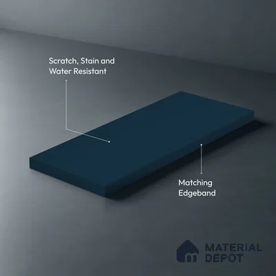 Solid Colors Look LM 19233 Teal 8 ft x 4 ft Matte Finish Decorative Laminate - 1 mm | Suitable for Living Room, Kitchen, Office