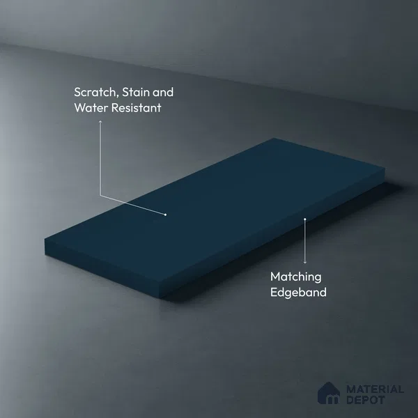 Solid Colors Look LM 19233 Teal 8 ft x 4 ft Matte Finish Decorative Laminate - 1 mm | Suitable for Living Room, Kitchen, Office