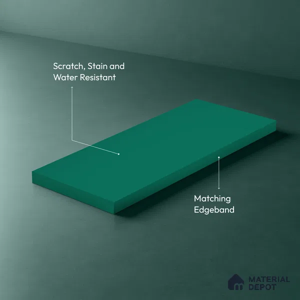 Solid Colors Look LM 19234 Turquoise 8 ft x 4 ft Matte Finish Decorative Laminate - 1 mm | Suitable for Living Room, Kitchen, Office