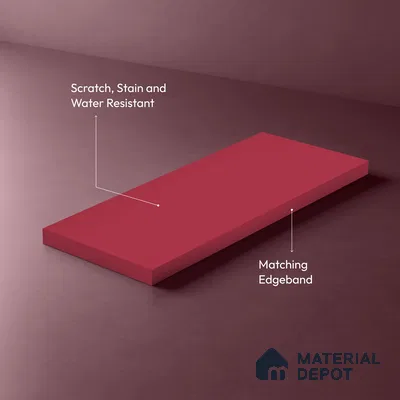Solid Colors Look LM 19235 Raspberry 8 ft x 4 ft Matte Finish Decorative Laminate - 1 mm | Suitable for Living Room, Kitchen, Office