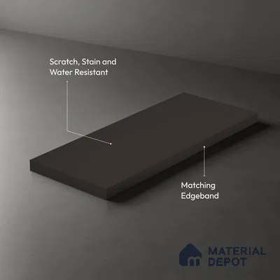 Solid Colors Look LM 19245 Dark Grey 8 ft x 4 ft Matte Finish Decorative Laminate - 1 mm | Suitable for Living Room, Kitchen, Office