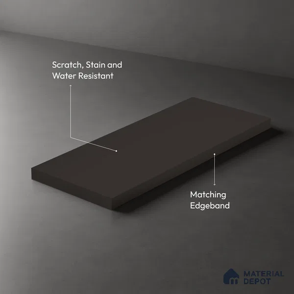 Solid Colors Look LM 19245 Dark Grey 8 ft x 4 ft Matte Finish Decorative Laminate - 1 mm | Suitable for Living Room, Kitchen, Office