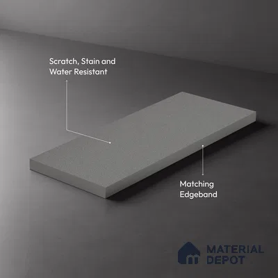 Solid Colors Look LM 19263 Light Grey 8 ft x 4 ft Suede Finish Decorative Laminate - 1 mm | Suitable for Living Room, Kitchen, Office