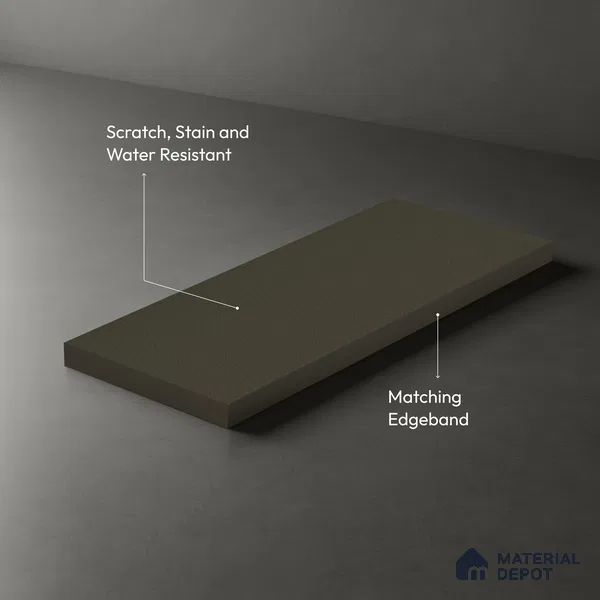 Solid Colors Look LM 19264 Slate Grey 8 ft x 4 ft Suede Finish Decorative Laminate - 1 mm | Suitable for Living Room, Kitchen, Office