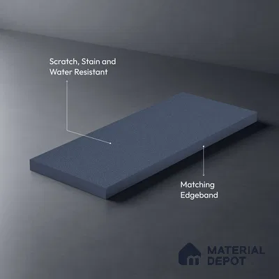 Solid Colors Look LM 19265 Electric Blue 8 ft x 4 ft Suede Finish Decorative Laminate - 1 mm | Suitable for Living Room, Kitchen, Office