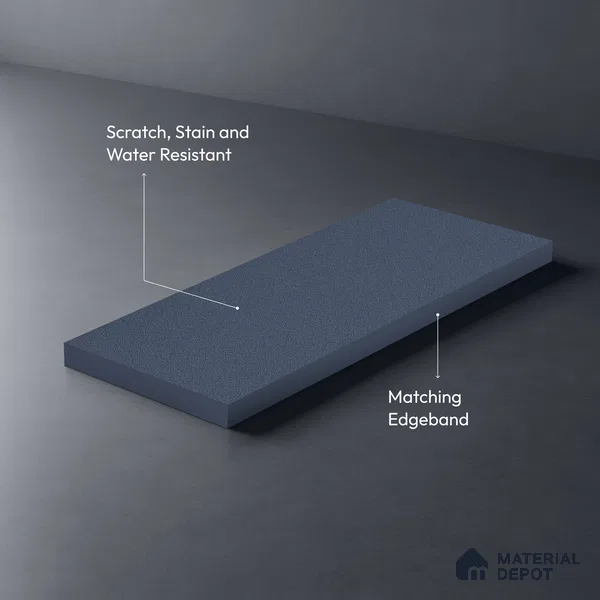 Solid Colors Look LM 19265 Electric Blue 8 ft x 4 ft Suede Finish Decorative Laminate - 1 mm | Suitable for Living Room, Kitchen, Office