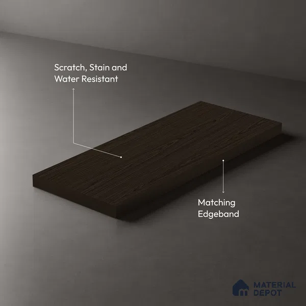 Wooden Look LM 19288 Mongolian Oak 8 ft x 4 ft Texture Finish Decorative Laminate - 1 mm | Suitable for TV Unit, Wardrobe, Kitchen Cabinets