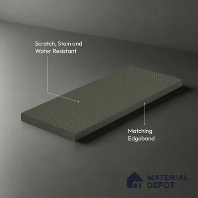 Metallic Seal Brown Fluted Solid Color Look LM 19294 Metallic Seal 8 ft x 4 ft Texture Finish Decorative Laminate - 1 mm | Suitable for TV Unit, Wardrobe, Kitchen Cabinets