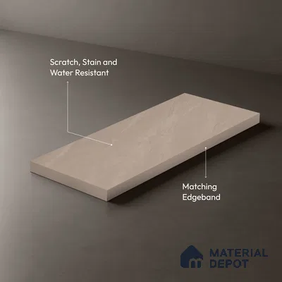 Stone Look LM 19296 Rosegold Carrara 8 ft x 4 ft Texture Finish Decorative Laminate - 1 mm | Suitable for TV Unit, Wardrobe, Kitchen Cabinets