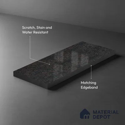 Rustic Look LM 19300 Asphalt Concrete 8 ft x 4 ft Glossy Finish Decorative Laminate - 1 mm | Suitable for TV Unit, Wardrobe, Kitchen Cabinets