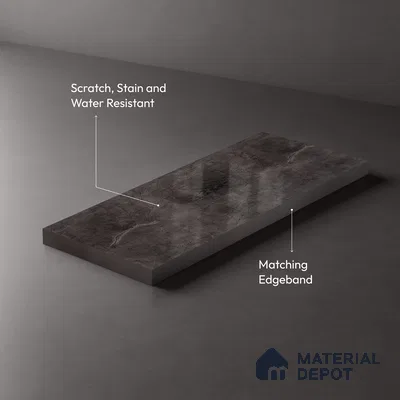 Wooden Look LM 19303 Greek Slate 1 8 ft x 4 ft Glossy Finish Decorative Laminate - 1 mm | Suitable for TV Unit, Wardrobe, Kitchen Cabinets