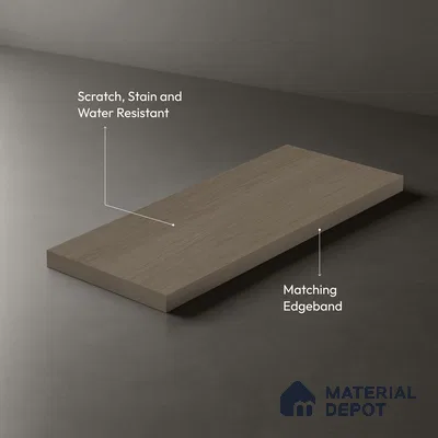 Wooden Look LM 19307 Grey Oak 8 ft x 4 ft Matte Finish Decorative Laminate - 1 mm | Suitable for TV Unit, Wardrobe, Kitchen Cabinets