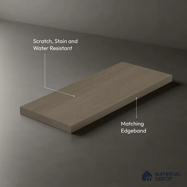 Wooden Look LM 19307 Grey Oak 8 ft x 4 ft Matte Finish Decorative Laminate - 1 mm | Suitable for TV Unit, Wardrobe, Kitchen Cabinets