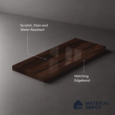 Wooden Look LM 19315 Australian Pine 8 ft x 4 ft Glossy Finish Decorative Laminate - 1 mm | Suitable for TV Unit, Wardrobe, Kitchen Cabinets
