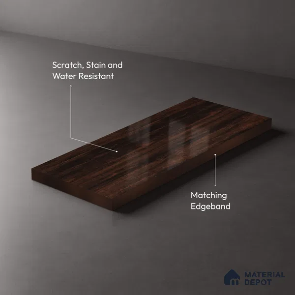 Wooden Look LM 19315 Australian Pine 8 ft x 4 ft Glossy Finish Decorative Laminate - 1 mm | Suitable for TV Unit, Wardrobe, Kitchen Cabinets