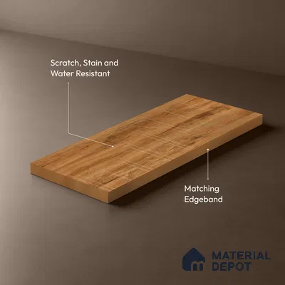Wooden Look LM 19318 Canadian Pear 8 ft x 4 ft Texture Finish Decorative Laminate - 1 mm | Suitable for TV Unit, Wardrobe, Kitchen Cabinets