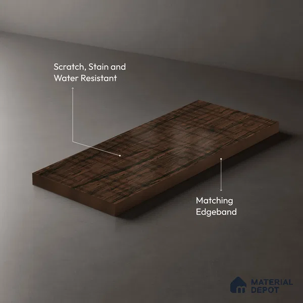Abstract Look LM 19325 Tropical Wood 8 ft x 4 ft Texture Finish Decorative Laminate - 1 mm | Suitable for TV Unit, Wardrobe, Kitchen Cabinets